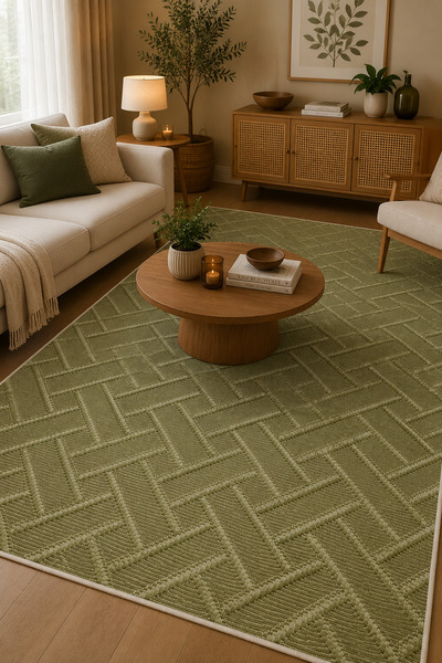 CESTA HOME Dijital Kaymaz Baskılı Yıkanabilir Desenli Salon Halısı Mutfak Hal...