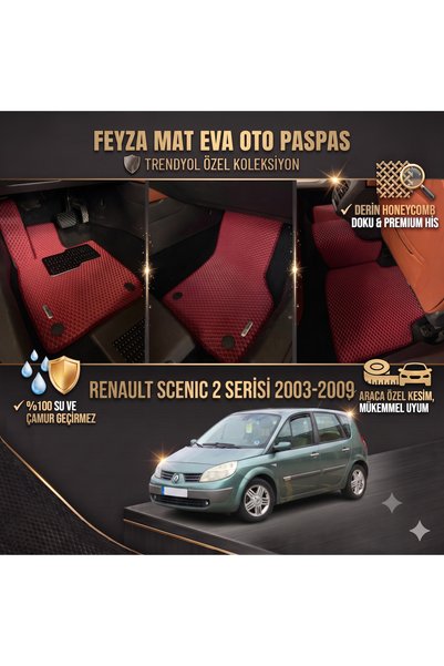 FEYZA OTO RENAULT RENO SCENIC 2 SERİSİ 2003-2009 ARACA ÖZEL EVA PASPAS TAKIMI...