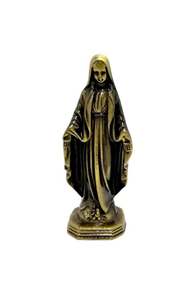 OEM Artă Sacramentară figurină metalică Maica Domnului Neprihanita aur vechi ...