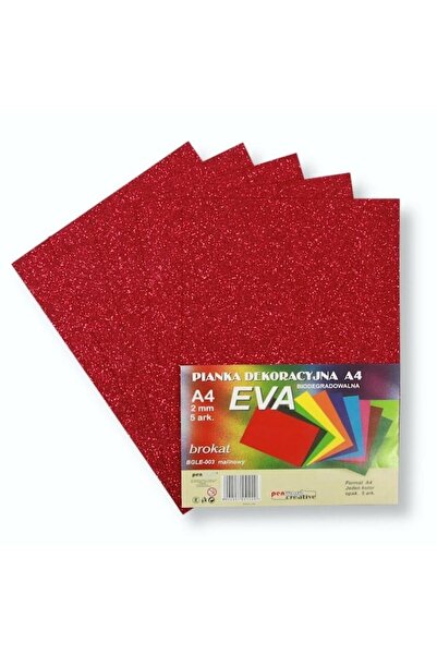 OEM Spuma EVA cu sclipici A4 zmeurie biodegradabilă Penword 5 coli