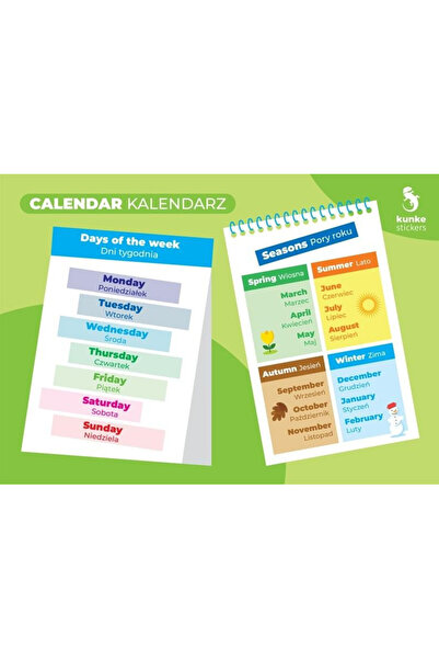 OEM Fise Kunke pentru engleza Calendar autocolant electrostatic A5 3 bucăți