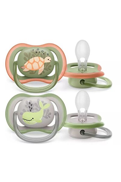 Philips Avent Avent Ultra Air Πιπίλα 6-18 μηνών Αγόρι Χελώνα-Φάλαινα (SCF085/60)