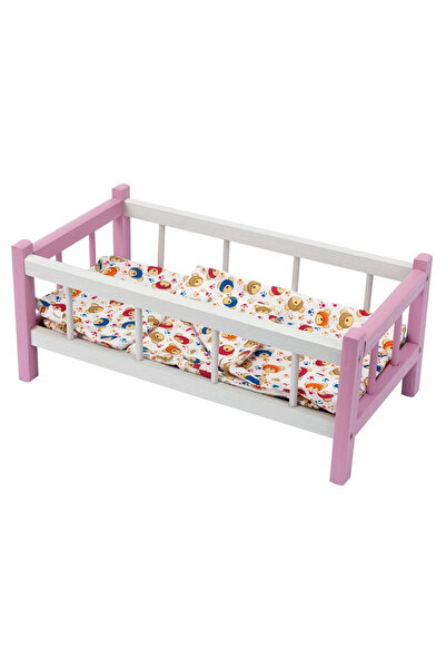 OEM Patut colorat Baczek cu asternut pentru copii 3+ din lemn