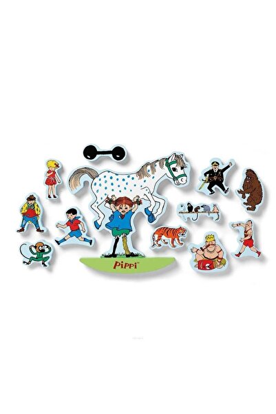 OEM Jucărie din lemn Pippi Langstrump - Puzzle de echilibru 12 piese MICKI 2+