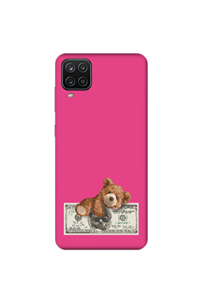 Other Samsung A12 Money Style Fuchsia Colored Silicone TPU Θήκη