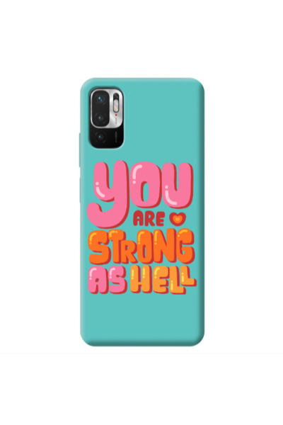 Other Xiaomi Redmi Note 10 Pro 5G You are Love Strong Turquoise Colored Silic...
