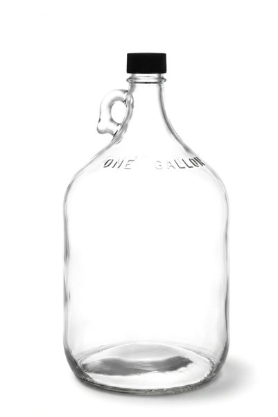 Generic 1 Gallon (3.8L) Clear Glass Jug with Finger-Loop Handle - Screw Cap - Water, Juice & Vinegar Storage