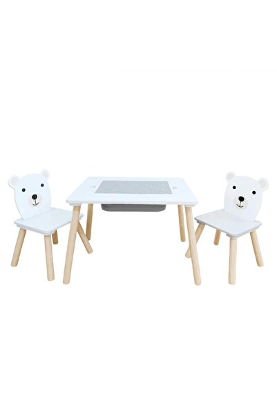 U-Grow Set masă de activități pentru copii cu 2 scaune și coș de depozitare, MDF