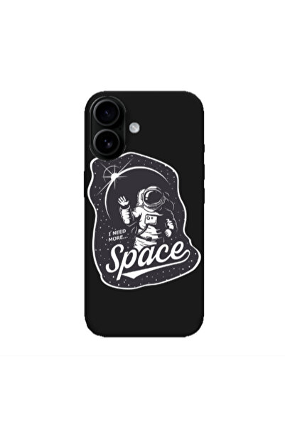 Other Apple Iphone 16 plus I need more spacee Black Colored Silicone TPU Θήκη