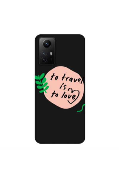 Other Xiaomi Redmi Note 12s To Travel is to Love Black Colored Silicone TPU Θήκη