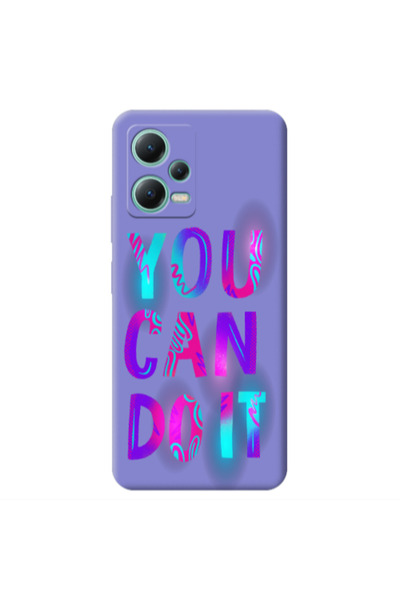 Other Xiaomi Redmi Note 12 Pro 5G You Can Doit Purple Colored Silicone TPU Θήκη