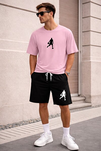 orwen life est. 2022 Set pantaloni scurți oversize unisex, tricou cu mânecă s...