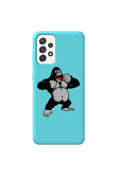 Other Samsung A52 Angry Gorilla2 Turquoise Colored Silicone TPU Θήκη