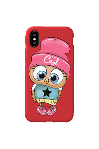 Other Apple iPhone Xs Max Cool Star Red Colored Silicone TPU Θήκη