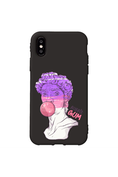 Other Apple iPhone X Pin Bubble Black Colored Silicone TPU Θήκη