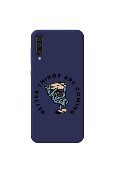 Other Samsung A70 Better Things Are Coming Dark blue Colored Silicone TPU Θήκη