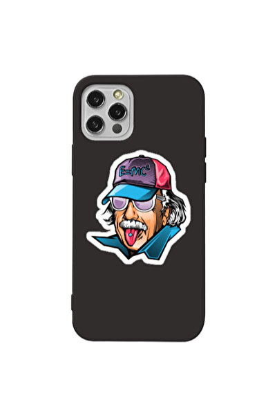 Other Apple iPhone 12 Pro Einstein Black Colored Silicone TPU Θήκη