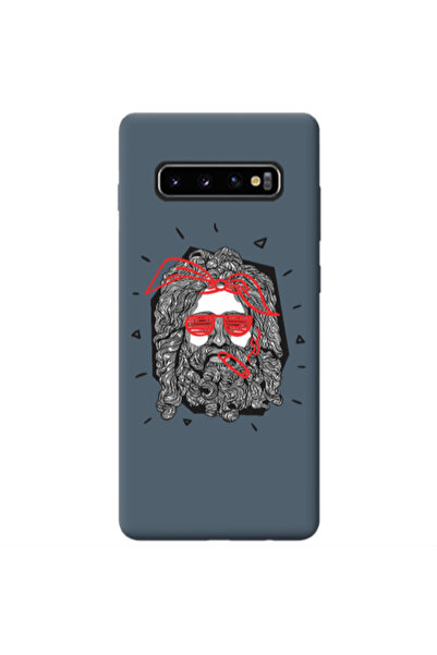 Other Samsung S10 Cool glasses Dark Grey Colored Silicone TPU Θήκη