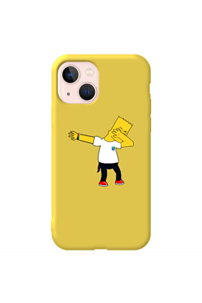 Other Apple iPhone 13 Simpsons2 Yellow Colored Silicone TPU Θήκη