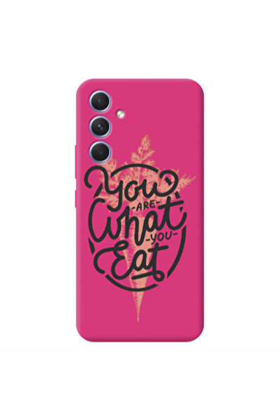 Other Samsung A54 You are What You Eat Fuchsia Colored Silicone TPU Θήκη