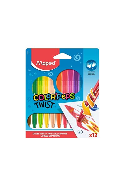 Maped Creioane cerate ColorPeps Twist 12 culori/set