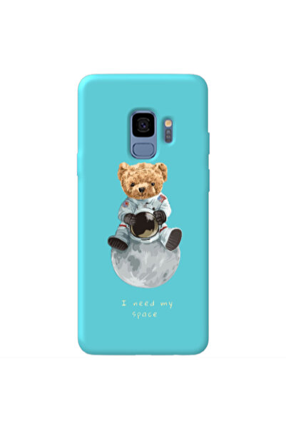 Other Samsung S9 Plus Bear in space Turquoise Colored Silicone TPU Θήκη