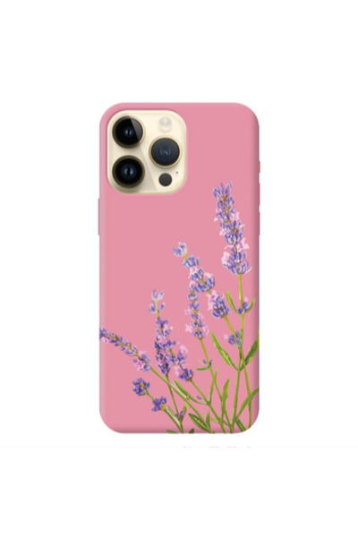 Other Apple iPhone 13 Pro Max Flowers 8 Pink Colored Silicone TPU Θήκη