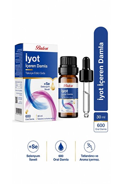 Balen İYOT İÇEREN DAMLA TAKVİYE EDİCİ GIDA 30 ML * 600 DAMLA