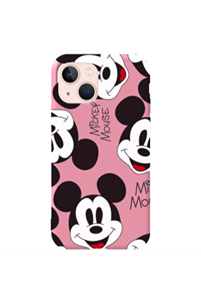 Other Apple iPhone 13 Mickey Mouse Pink Colored Silicone TPU Θήκη