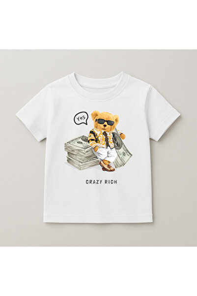 SVART WEAR Παιδικό και εφηβικό μπλουζάκι με στάμπα αρκουδάκι, βαμβακερό, με κ...