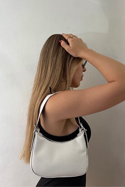MAİSONRC Women's Shiny Patent Leather Baguette Shoulder Bag Suitable for Dail...