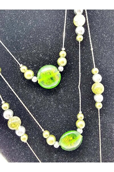 Zenorius Colier cu Pietre si Margele Decorative-green