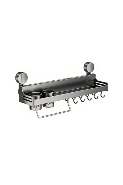 NEXTLY Organizator de perete din aluminiu, 50 cm, gri, depozitare pentru bucă...