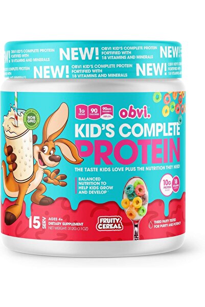 Obvi Kid's Complete Protein, High Protein, Gluten Free, Non GMO, 18 Vitamins ...