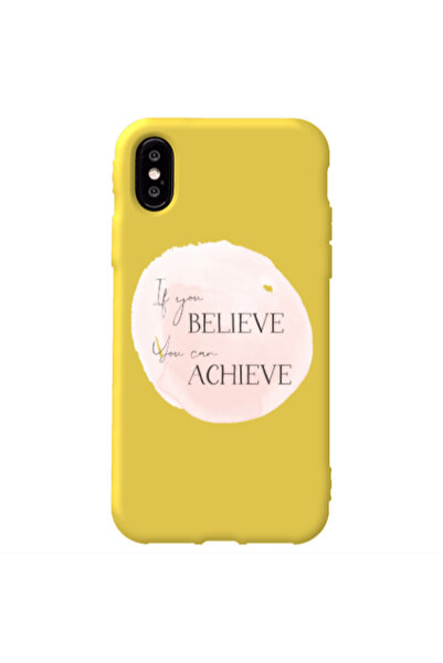 Other Apple iPhone Xs If You Believe Yellow Colored Silicone TPU Θήκη