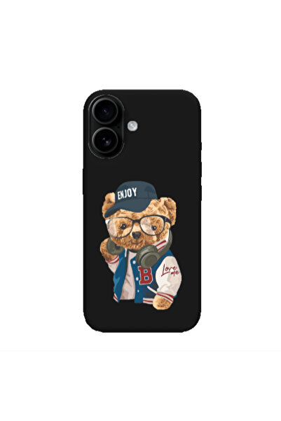 Other Apple Iphone 16 Enjoy Black Colored Silicone TPU Θήκη