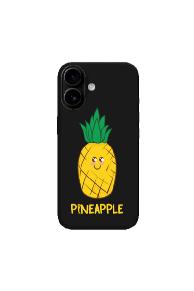 Other Apple Iphone 16 plus Pineapple Black Colored Silicone TPU Θήκη