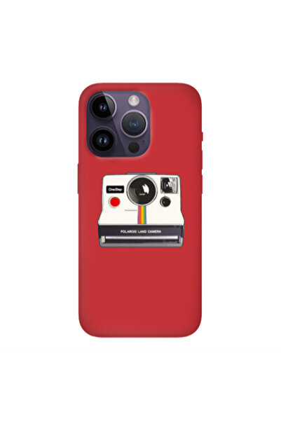 Other Apple iPhone 14 Pro Max Polaroid land camera Red Colored Silicone TPU Θήκη