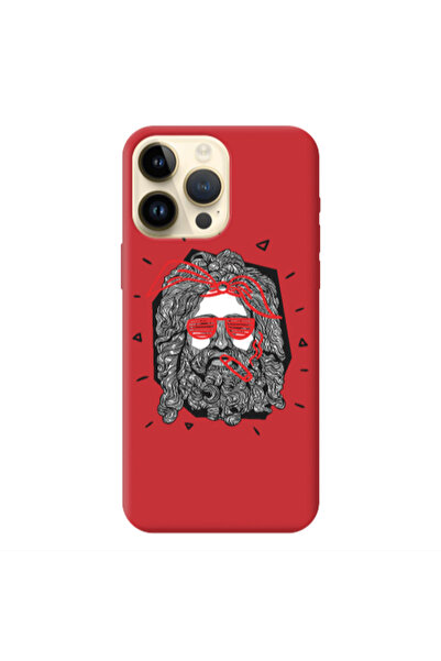 Other Apple iPhone 13 Pro Max Cool glasses Red Colored Silicone TPU Θήκη