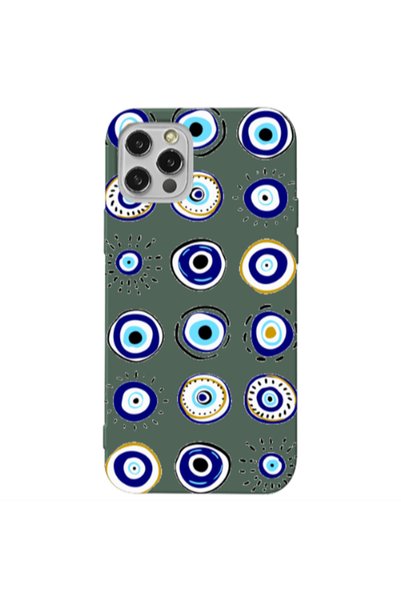 Other Apple iPhone 12 Pro Max Beads Dark Green Colored Silicone TPU Θήκη