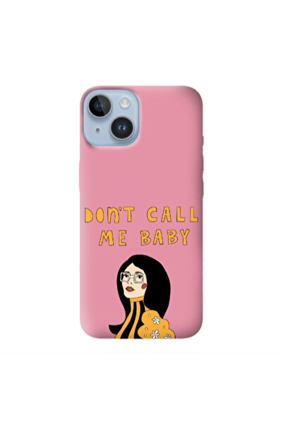 Other Apple iPhone 14 Call me baby Pink Colored Silicone TPU Θήκη