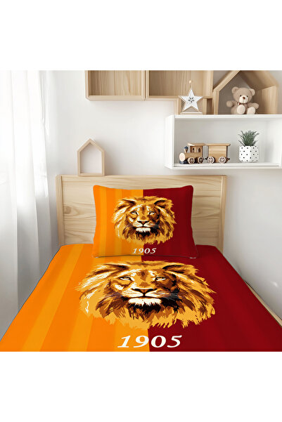 Şen Dekorasyon Yellow Red Lion Bedspread Set
