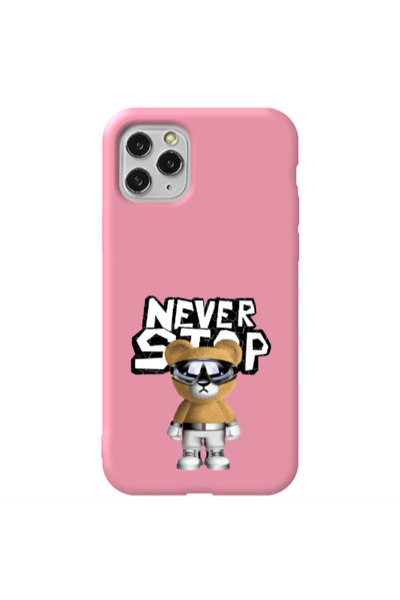 Other Apple iPhone 11 Pro Never stop Pink Colored Silicone TPU Θήκη