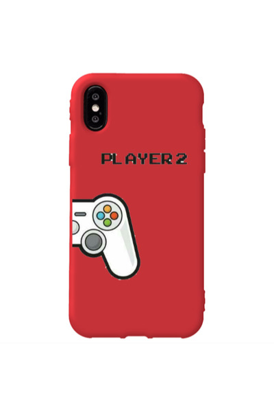 Other Apple iPhone Xs Max Player 2 Red Colored Silicone TPU Θήκη