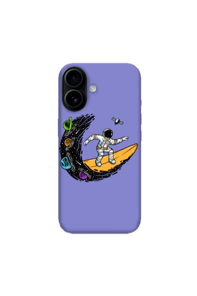 Other Apple Iphone 16 plus Surf in space Purple Colored Silicone TPU Θήκη