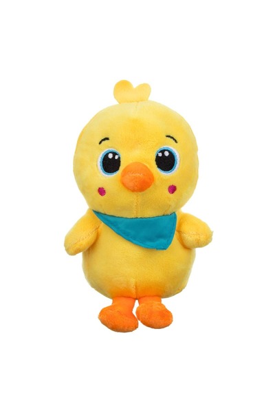 Z Store Puișor de pluș galben mini cu eșarfă albastră - 15cm