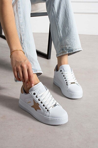 L.A Polo White Gold Women's Sneaker