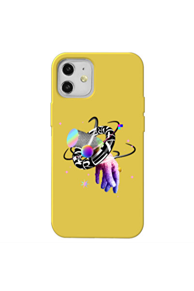 Other Apple iPhone 12 Y2k Yellow Colored Silicone TPU Θήκη