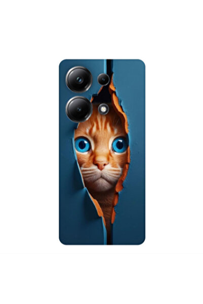 Other Xiaomi Poco M6 Pro 4G Cat Blue Eyes Transparent Silicone TPU Θήκη