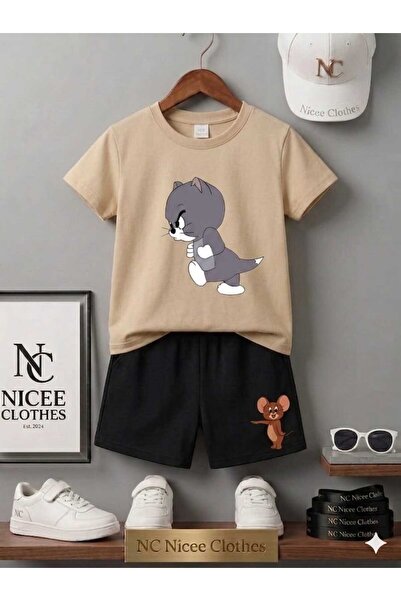 NC Nicee Clothes Summer Children's T-Shirt Shorts Unisex (Printed with Sensit...